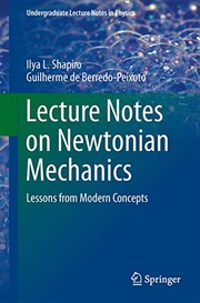 Front cover of Lecture Notes on Newtonian Mechanics by Ilya L. Shapiro