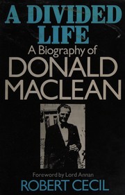 Cover of A divided life by Robert Cecil