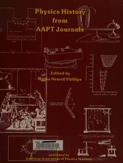 Front cover of Physics History from Aapt Journals by Melba Newell Phillips