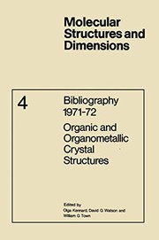 Front cover of Bibliography 1971–72 Organic and Organometallic Crystal Structures by O. Kennard