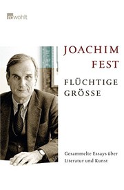 Cover of Flüchtige Größe by Joachim Fest
