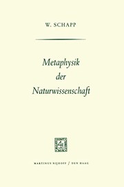 Front cover of Metaphysik der naturwissenschaft by W. Schapp