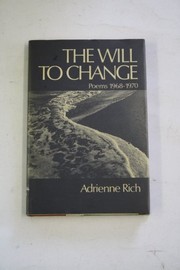 Cover of The will to change by Adrienne Rich