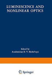 Front cover of Luminescence and Nonlinear Optics by D. Skobel Tsyn