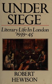 Cover of Under siege by Robert Hewison