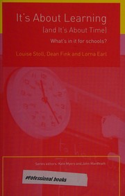 Front cover of Its' about learning (and it's about time) by Louise Stoll