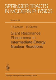 Front cover of Giant Resonance Phenomena in Intermediate Energy Nuclear Reactions by F. Cannata
