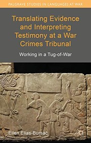 Front cover of Translating Evidence and Interpreting Testimony at a War Crimes Tribunal by Ellen Elias-Bursac