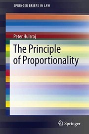 Front cover of The Principle of Proportionality by Peter Hulsroj