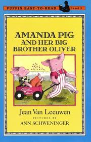 Front cover of Amanda Pig and her big brother Oliver by Jean Van Leeuwen