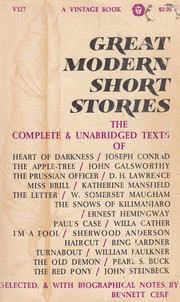 Front cover of Great Modern Short Stories by Bennett Cerf