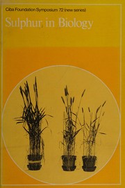 Front cover of Sulphur in Biology (Ciba Foundation Symposium) by Various / Unstated