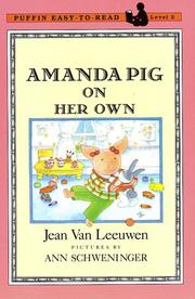 Front cover of Amanda Pig on her own by Jean Van Leeuwen