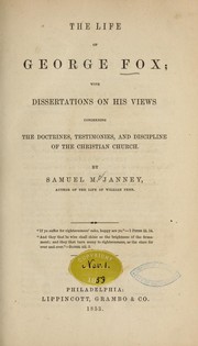 Front cover of The life of George Fox by Janney, Samuel M.