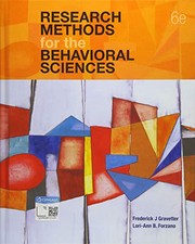 Cover of Research methods for the behavioral sciences by Frederick J Gravetter