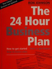 Cover of The 24 hour business plan by Johnson, Ron
