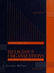 Cover of Directory of religious organizations in the United States by J. Gordon Melton