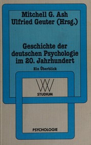 Front cover of Geschichte der deutschen Psychologie im 20. Jahrhundert by Mitchell G. Ash