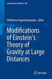 Front cover of Modifications of Einstein's Theory of Gravity at Large Distances by Eleftherios Papantonopoulos