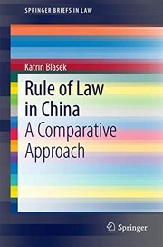 Front cover of Rule of Law in China by Katrin Blasek
