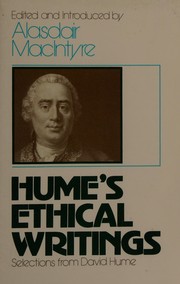 Cover of Hume's ethical writings by David Hume