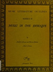 Front cover of Music literature outlines by Harold Gleason