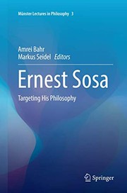 Front cover of Ernest Sosa by Amrei Bahr