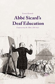 Cover of Abbé Sicard's Deaf Education by Emmet Kennedy