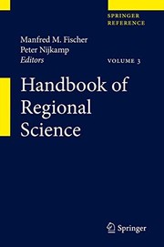 Front cover of Handbook of Regional Science by Manfred M. Fischer