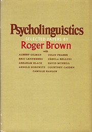 Cover of Psycholinguistics by Roger with others Brown