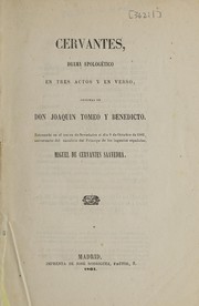 Front cover of Cervantes by Joaquín ( Tomeo y Benedicto