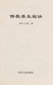 Front cover of Fo jiao yang sheng mi jue by Sheng Fang