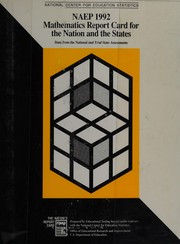 Front cover of NAEP 1992 mathematics report card for the nation and the states by Ina V. S. Mullis