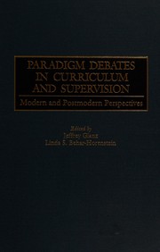 Front cover of Paradigm debates in curriculum and supervision by Jeffrey Glanz