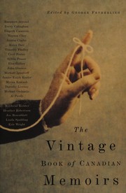 Front cover of The Vintage book of Canadian memoirs by George Fetherling