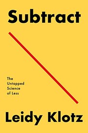 Cover of Subtract by Leidy Klotz