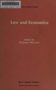 Front cover of Law and economics by Nicholas Mercuro