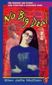 Cover of No Big Deal by Ellen Jaffe McClain