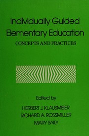 Cover of Individually guided elementary education by Herbert J. Klausmeier