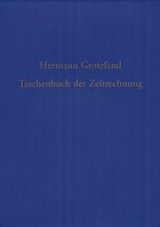 Front cover of Taschenbuch der Zeitrechnung des deutschen Mittelalters und der Neuzeit by Hermann Grotefend