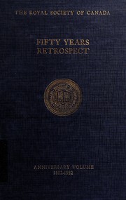 Front cover of Fifty years retrospect by Royal Society of Canada.