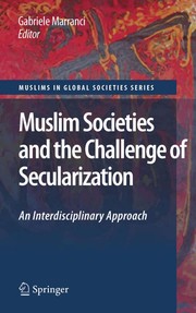 Front cover of Muslim societies and the challenge of secularization by Gabriele Marranci