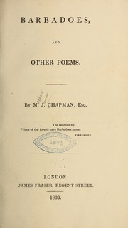 Front cover of Barbadoes, and other poems by Matthew James Chapman