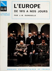 Front cover of L'Europe de 1815 à nos jours by Duroselle, Jean Baptiste