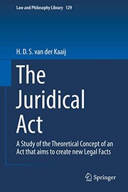 Front cover of The Juridical Act by H. D. S. van der Kaaij