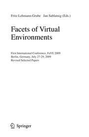 Front cover of Facets of Virtual Environments by Fritz Lehmann-Grube