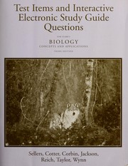 Front cover of Test items and interactive electronic study guide questions for Starr's Biology by Larry G. Sellers