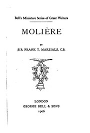 Cover of Molière by Frank T. Marzials
