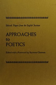 Cover of Approaches to Poetics by S CHATMAN