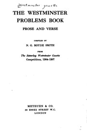 Cover of The Westminster problems book by Naomi Royde-Smith